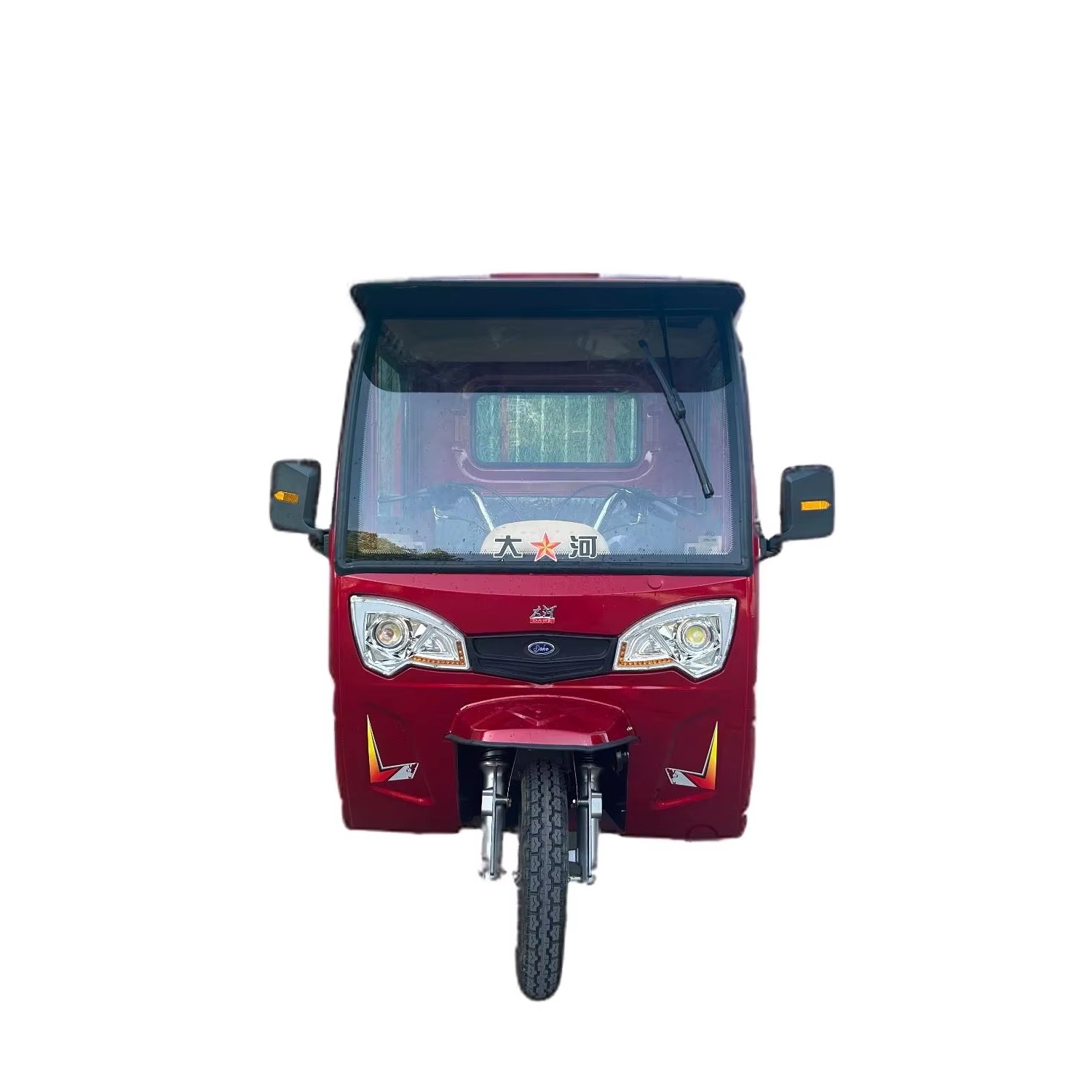 Semi Closed Cabin Gasoline 3 Wheel Motorcycle 150cc Engine Farming Cargo Passenger Tricycle With Cabin Big Power Tricycle